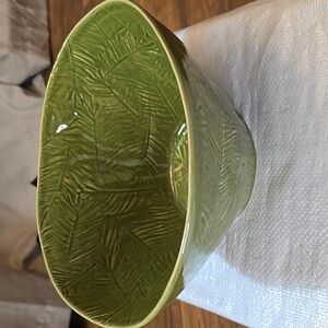 Crate & Barrel Marin Pine Serving Bowl Green Salad Bowl Dish